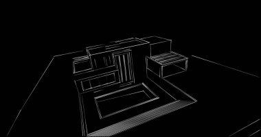 soyut mimari duvar kağıdı tasarımı, dijital konsept arkaplan