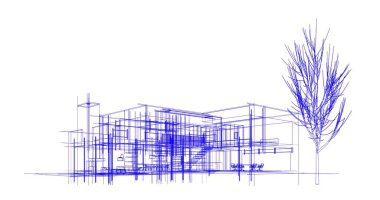 soyut mimari duvar kağıdı tasarımı, dijital konsept arkaplan