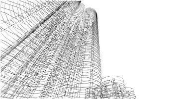 soyut mimari duvar kağıdı tasarımı, dijital konsept arkaplan