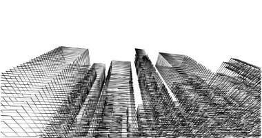 soyut mimari duvar kağıdı tasarımı, dijital konsept arkaplan