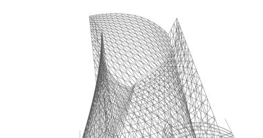 soyut mimari duvar kağıdı tasarımı, dijital konsept arkaplan