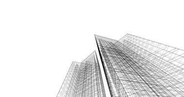 soyut mimari duvar kağıdı tasarımı, dijital konsept arkaplan