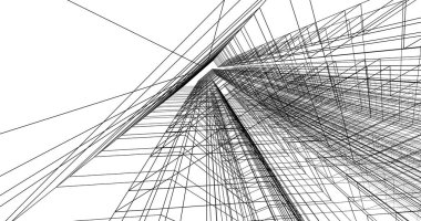 soyut mimari duvar kağıdı tasarımı, dijital konsept arkaplan