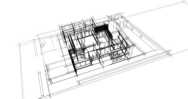 soyut mimari duvar kağıdı tasarımı, dijital konsept arkaplan