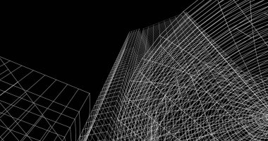 soyut mimari duvar kağıdı tasarımı, dijital konsept arkaplan