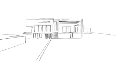 soyut mimari duvar kağıdı tasarımı, dijital konsept arkaplan