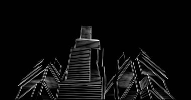 soyut mimari duvar kağıdı tasarımı, dijital konsept arkaplan