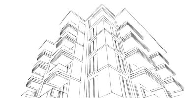 soyut mimari duvar kağıdı tasarımı, dijital konsept arkaplan