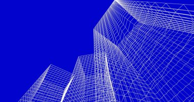 soyut mimari duvar kağıdı tasarımı, dijital konsept arkaplan