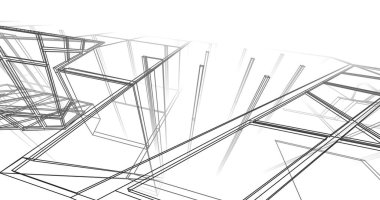 soyut mimari duvar kağıdı tasarımı, dijital konsept arkaplan