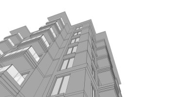 soyut mimari duvar kağıdı tasarımı, dijital konsept arkaplan