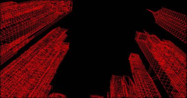 Mimari sanat konseptinde soyut çizgiler, minimum geometrik şekiller. 