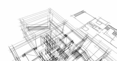 soyut mimari duvar kağıdı tasarımı, dijital konsept arkaplan