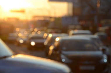 Bulanık şehir manzarası, soyut arkaplan 