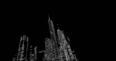 soyut mimari duvar kağıdı tasarımı, dijital konsept arkaplan