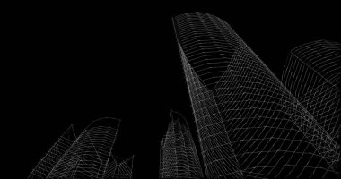 soyut mimari duvar kağıdı tasarımı, dijital konsept arkaplan