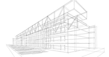 soyut mimari duvar kağıdı tasarımı, dijital konsept arkaplan