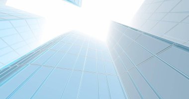 Arkaplanda mimari bina 3d illüstrasyon