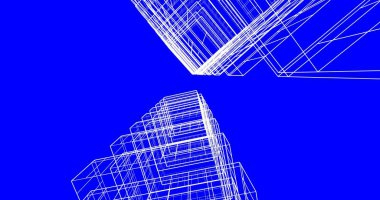 soyut mimari duvar kağıdı tasarımı, dijital konsept arkaplan