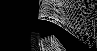 soyut mimari duvar kağıdı tasarımı, dijital konsept arkaplan