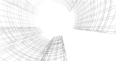 soyut mimari duvar kağıdı tasarımı, dijital konsept arkaplan
