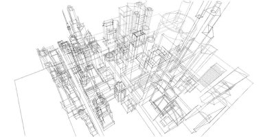 soyut mimari duvar kağıdı tasarımı, dijital konsept arkaplan
