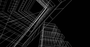 soyut mimari duvar kağıdı tasarımı, dijital konsept arkaplan