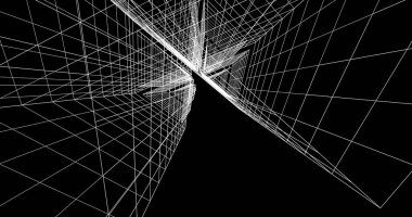 soyut mimari duvar kağıdı tasarımı, dijital konsept arkaplan