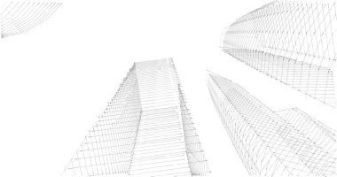 soyut mimari duvar kağıdı tasarımı, dijital konsept arkaplan