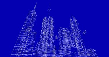 soyut mimari duvar kağıdı tasarımı, dijital konsept arkaplan