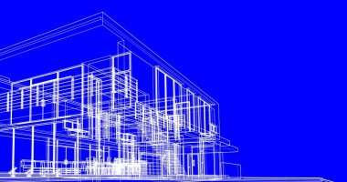 soyut mimari duvar kağıdı tasarımı, dijital konsept arkaplan