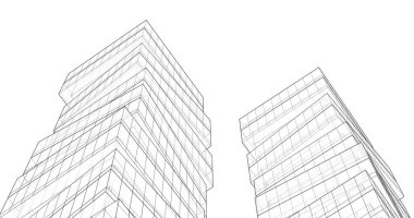 soyut mimari duvar kağıdı tasarımı, dijital konsept arkaplan