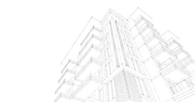 soyut mimari duvar kağıdı tasarımı, dijital konsept arkaplan