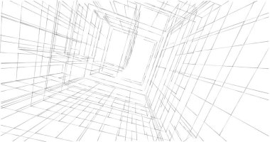 soyut mimari duvar kağıdı tasarımı, dijital konsept arkaplan