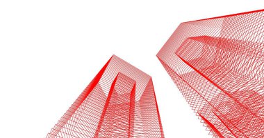 soyut mimari duvar kağıdı tasarımı, dijital konsept arkaplan