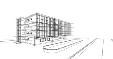 minimal geometrik şekiller, mimari çizgiler