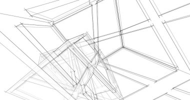 soyut mimari duvar kağıdı tasarımı, dijital konsept arkaplan