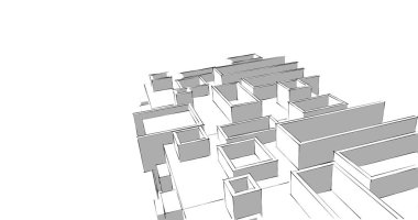 soyut mimari duvar kağıdı tasarımı, dijital konsept arkaplan