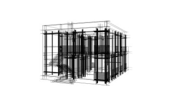 soyut mimari duvar kağıdı tasarımı, dijital konsept arkaplan