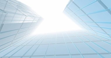 Arkaplanda mimari bina 3d illüstrasyon