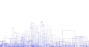 soyut mimari duvar kağıdı tasarımı, dijital konsept arkaplan