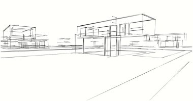 soyut mimari duvar kağıdı tasarımı, dijital konsept arkaplan