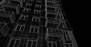 soyut mimari duvar kağıdı tasarımı, dijital konsept arkaplan