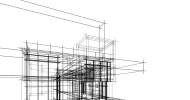 soyut mimari duvar kağıdı tasarımı, dijital konsept arkaplan