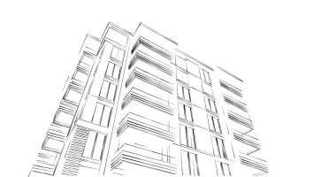 soyut mimari duvar kağıdı tasarımı, dijital konsept arkaplan