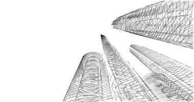 soyut mimari duvar kağıdı tasarımı, dijital konsept arkaplan