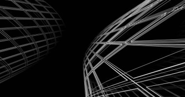 soyut mimari duvar kağıdı tasarımı, dijital konsept arkaplan