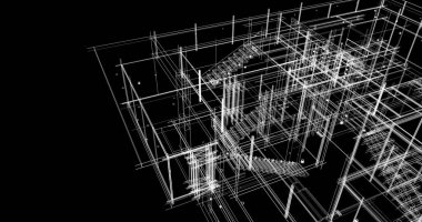 soyut mimari duvar kağıdı tasarımı, dijital konsept arkaplan