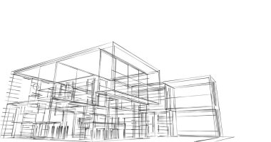 soyut mimari duvar kağıdı tasarımı, dijital konsept arkaplan