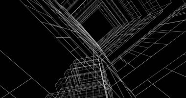 soyut mimari duvar kağıdı tasarımı, dijital konsept arkaplan